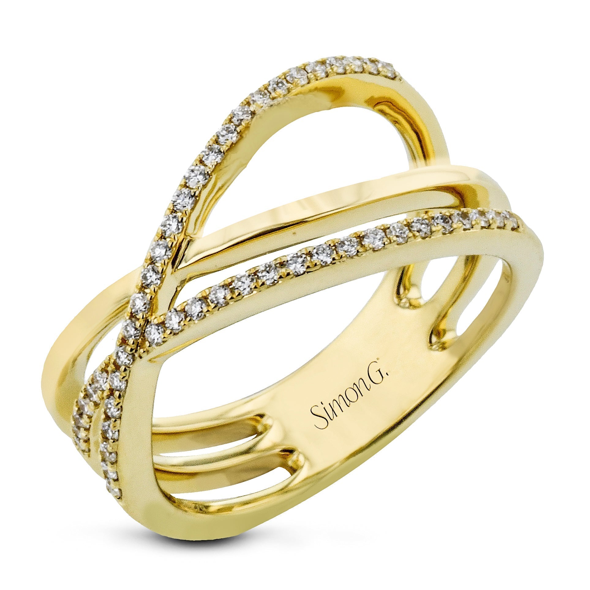 Fashion Ring in 18k Gold with Diamonds
