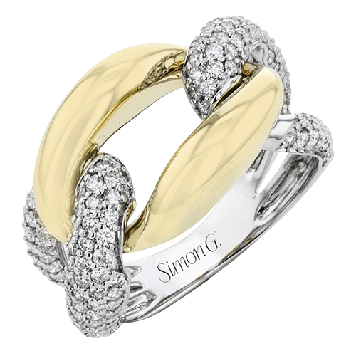 Fashion Ring in 18k Gold With Diamonds