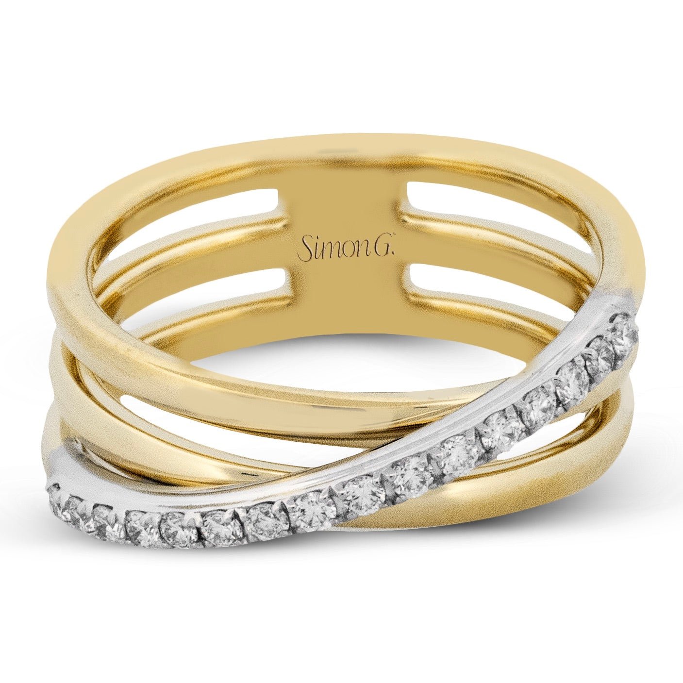 Fashion Ring in 18k Gold with Diamonds