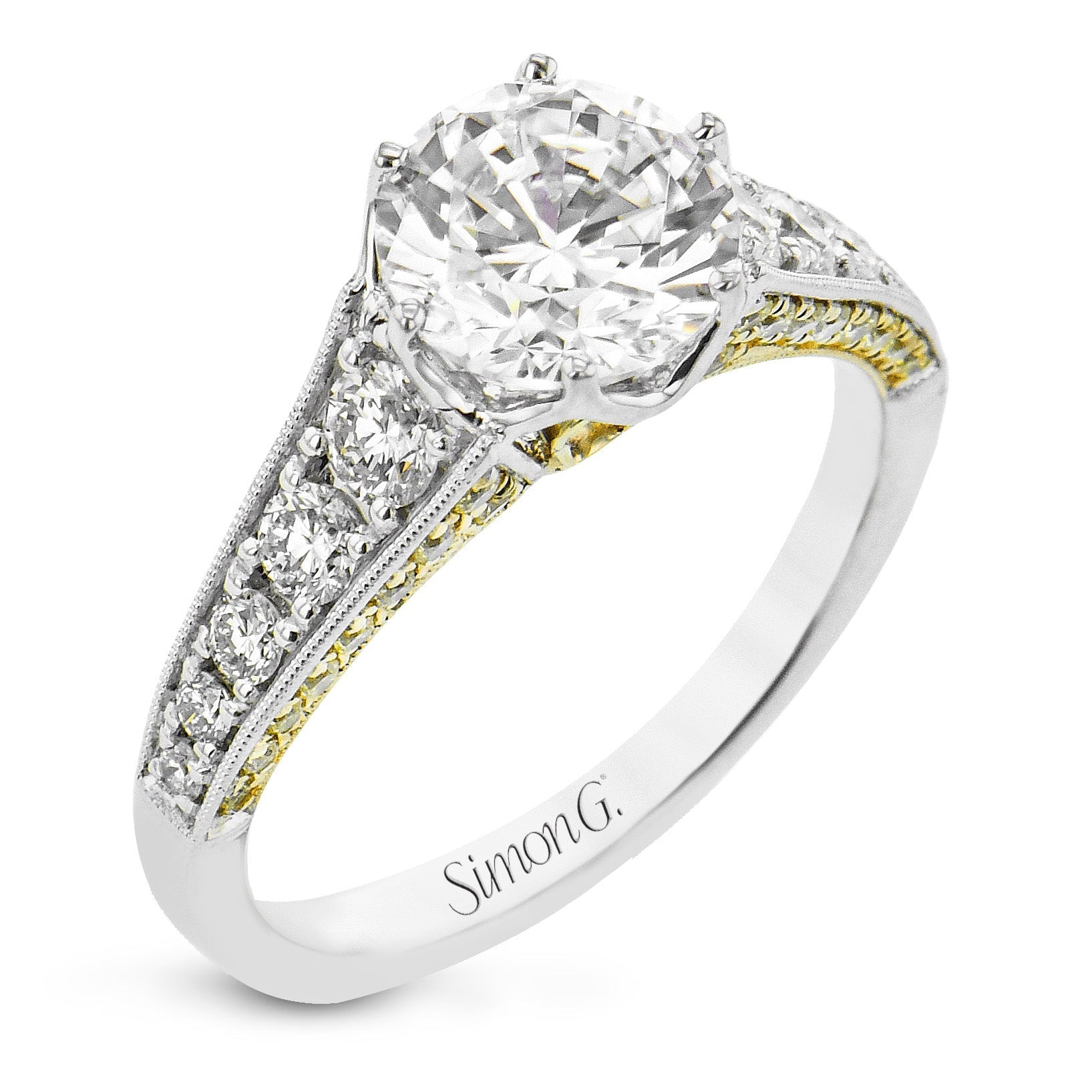 round-cut-engagement-ring-in-18k-gold-with-diamonds