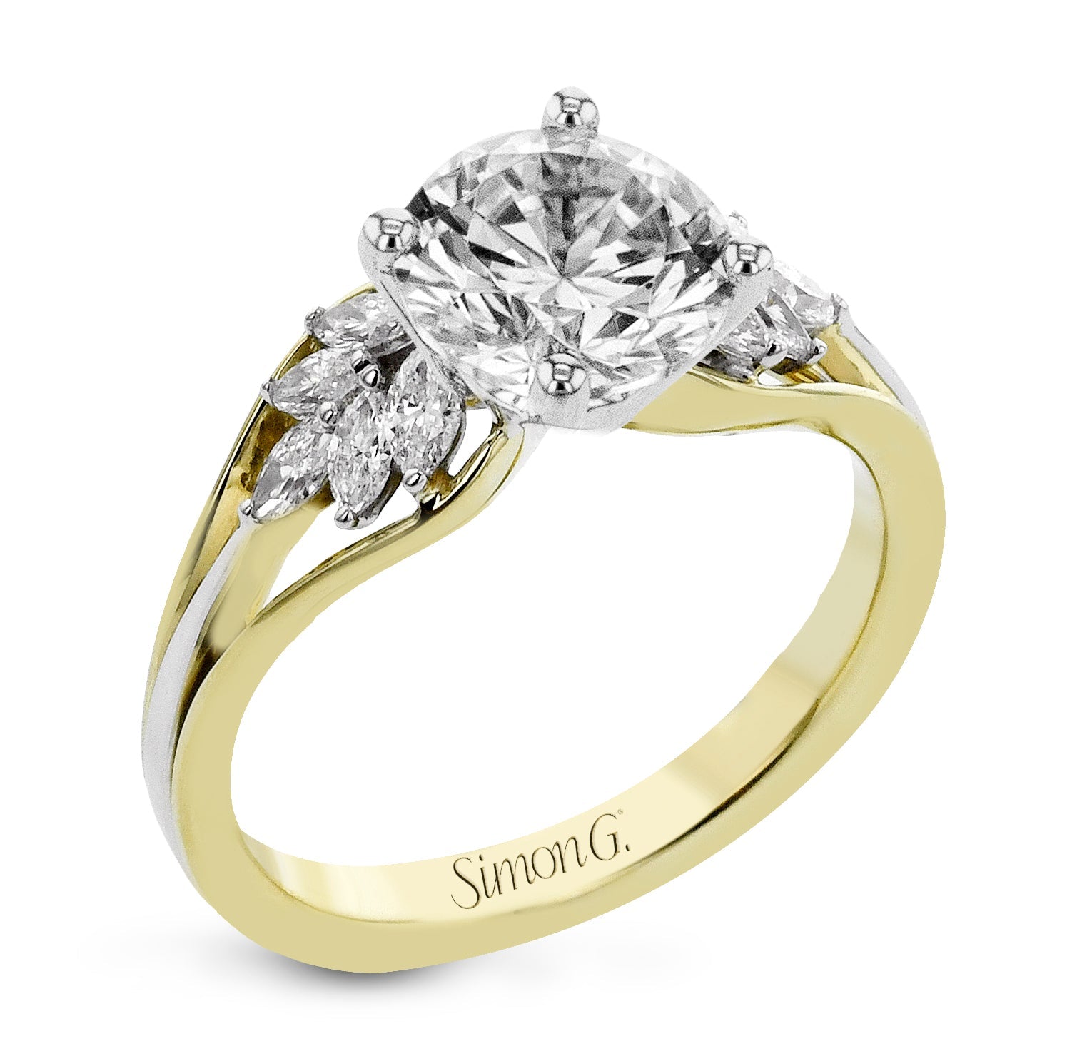 round-cut-engagement-ring-in-18k-gold-with-diamonds