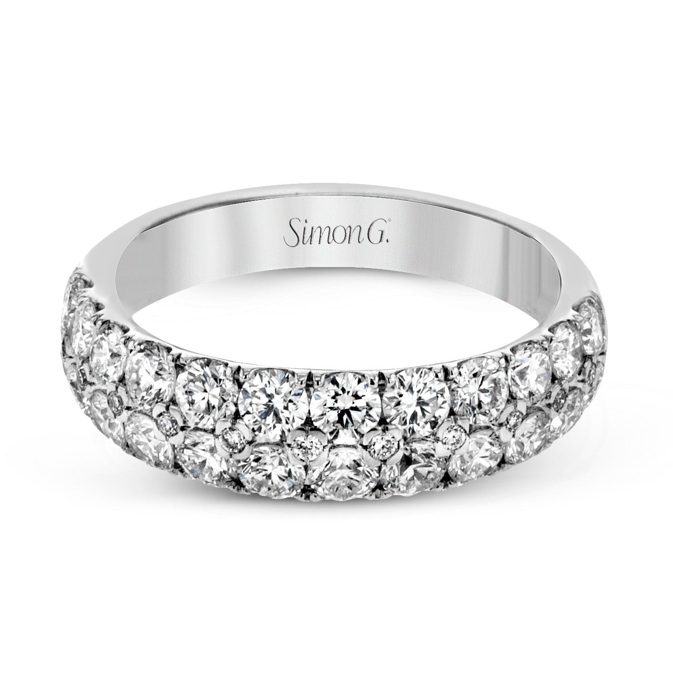 Simon-Set Anniversary Ring In 18k Gold With Diamonds