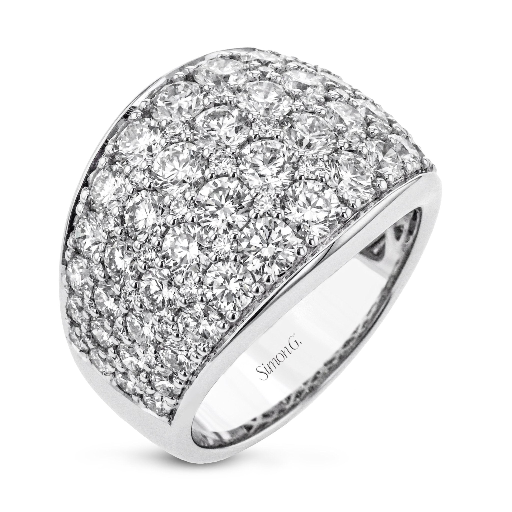 Simon-Set Anniversary Ring In 18k Gold With Diamonds – T-BIRD JEWELS ...