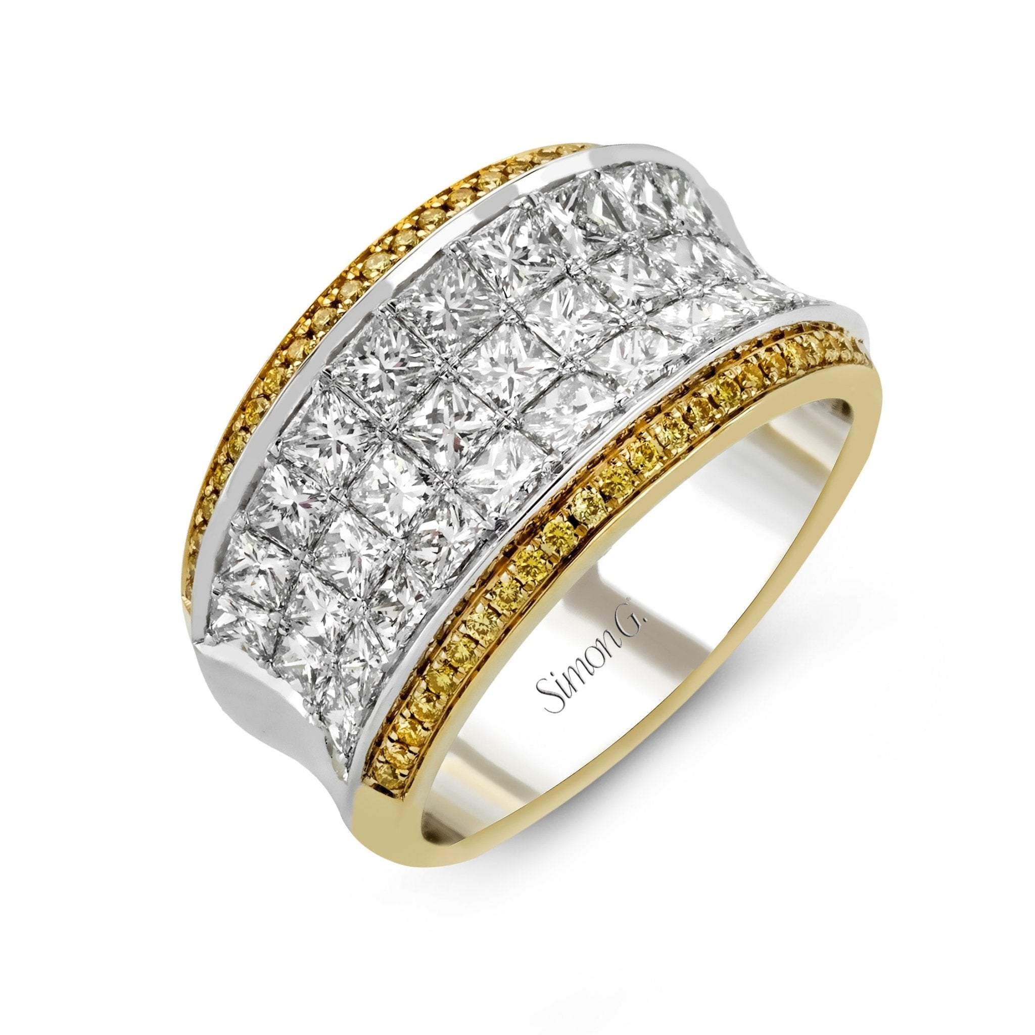 Simon-Set Anniversary Ring In 18k Gold With Diamonds – T-BIRD JEWELS ...