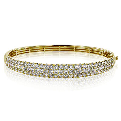 Simon-Set Bangle in 18k Gold with Diamonds
