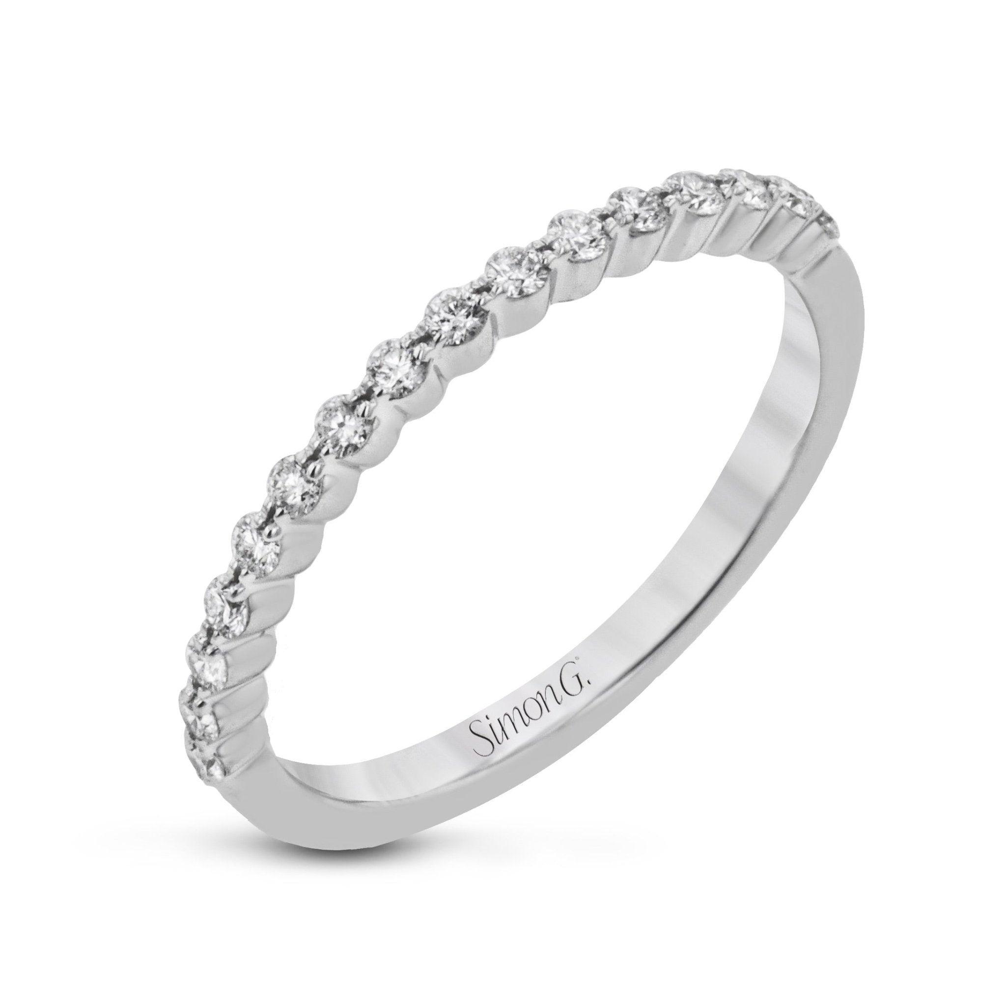 Wedding Band in 18k Gold with Diamonds