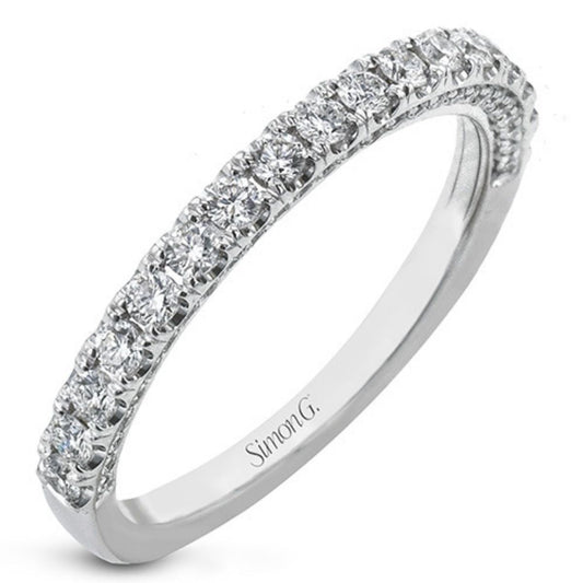 Wedding Band in 18k Gold with Diamonds