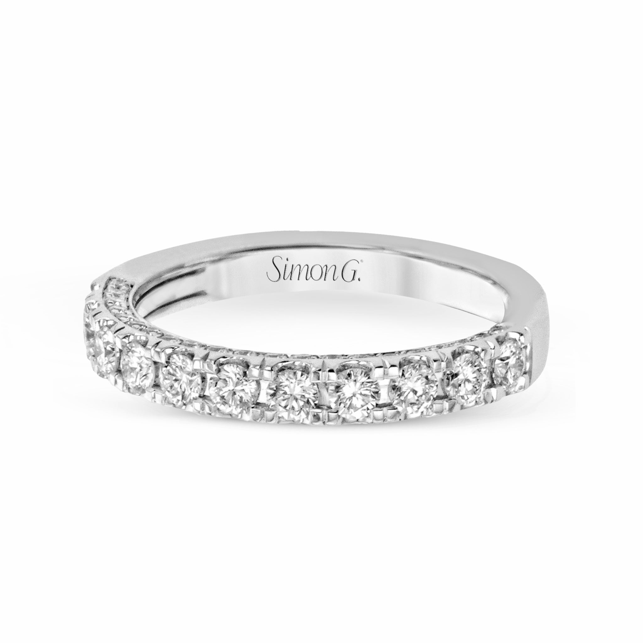 Wedding Band in 18k Gold with Diamonds