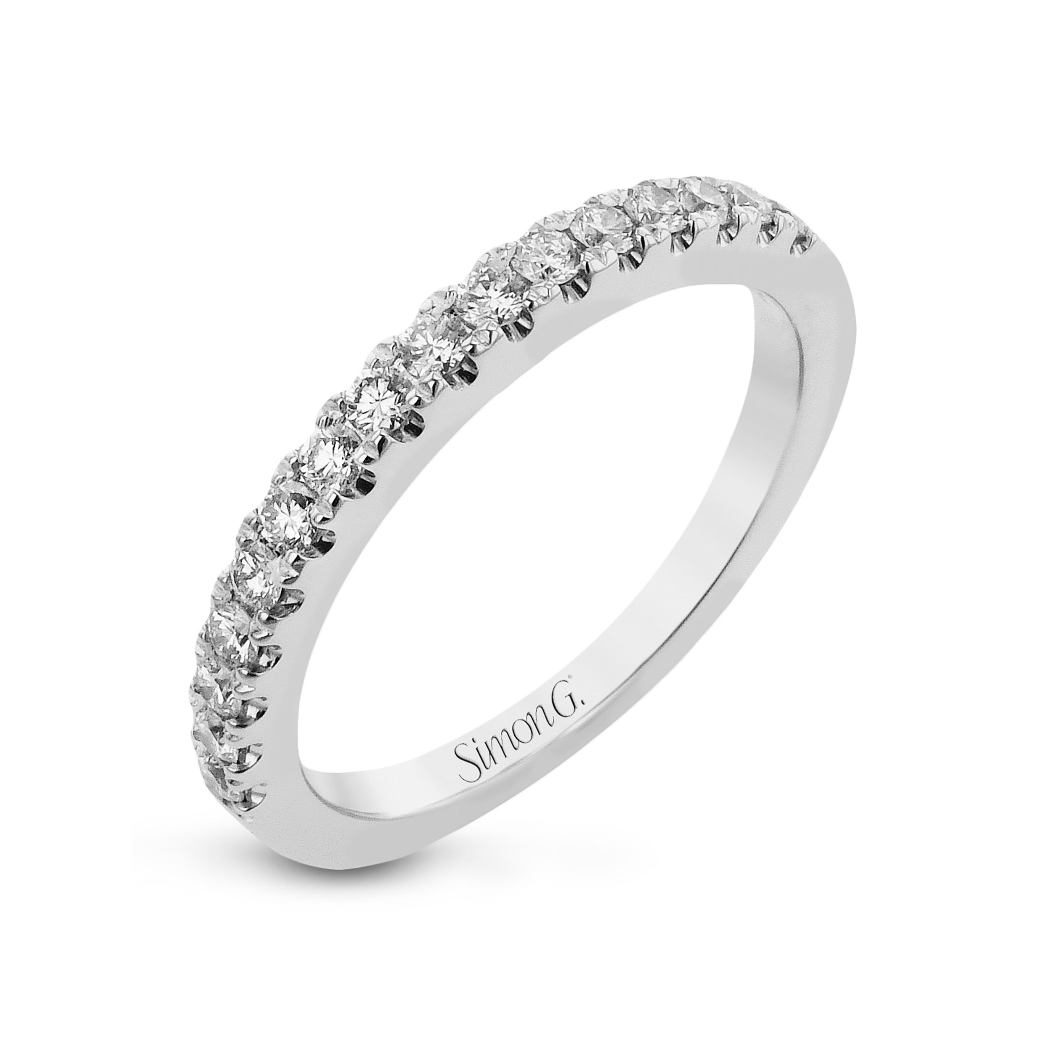 Wedding Band in 18k Gold with Diamonds