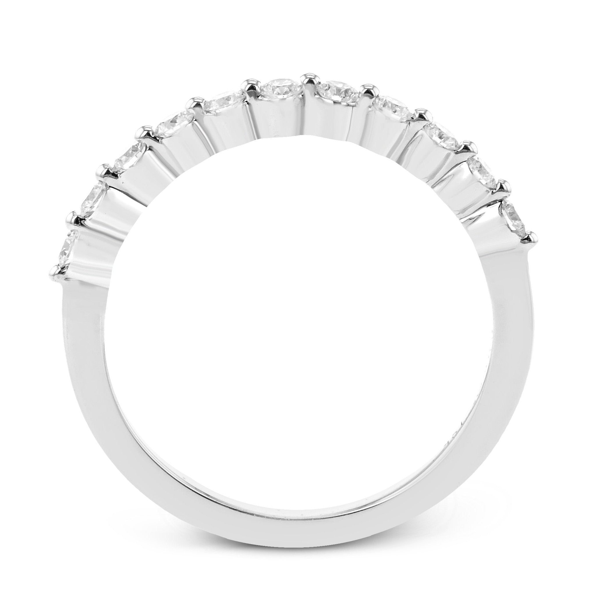 Wedding Band in 18k Gold with Diamonds