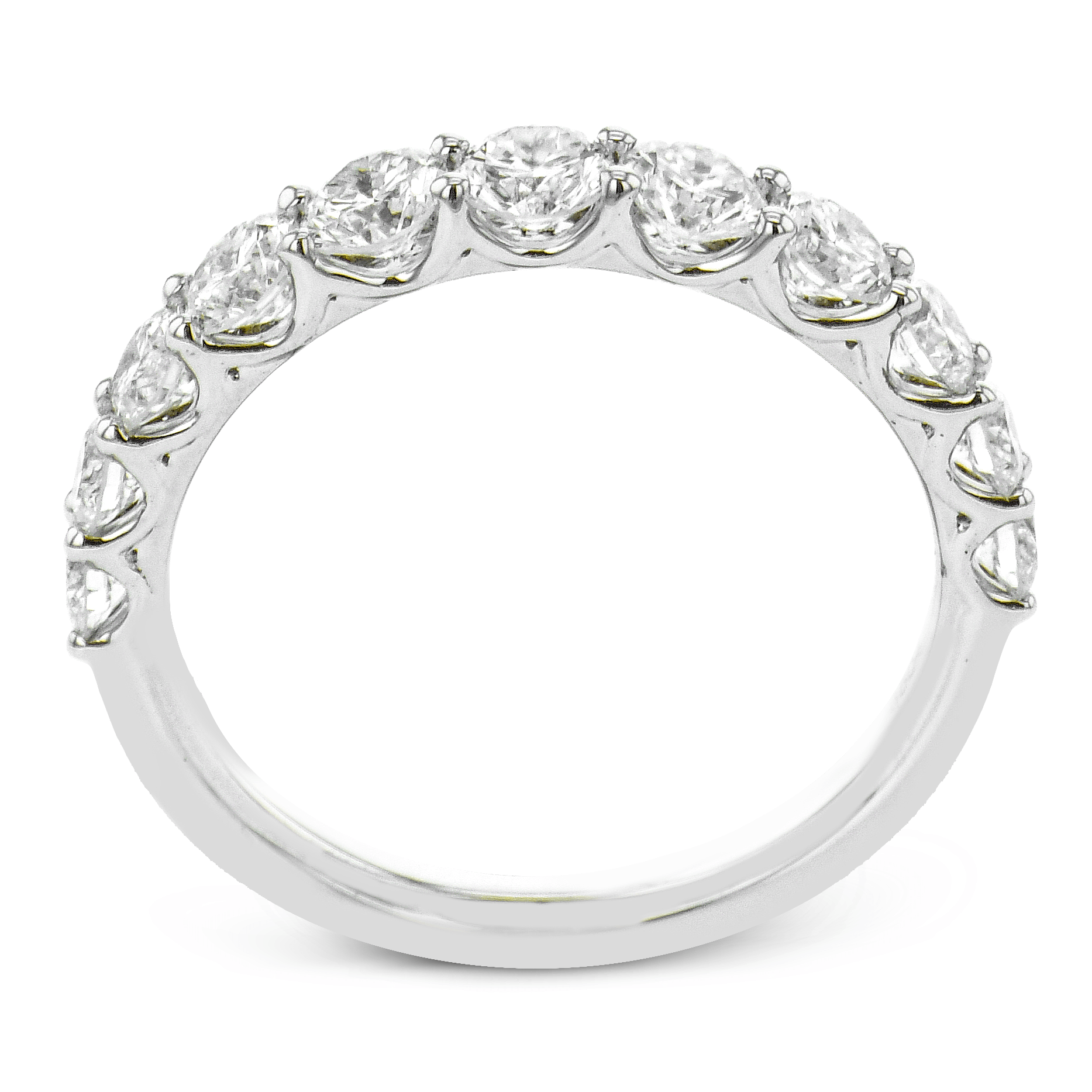 Wedding Band in 18k Gold with Diamonds