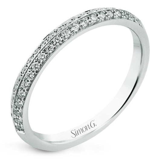 Wedding Band in 18k Gold with Diamonds