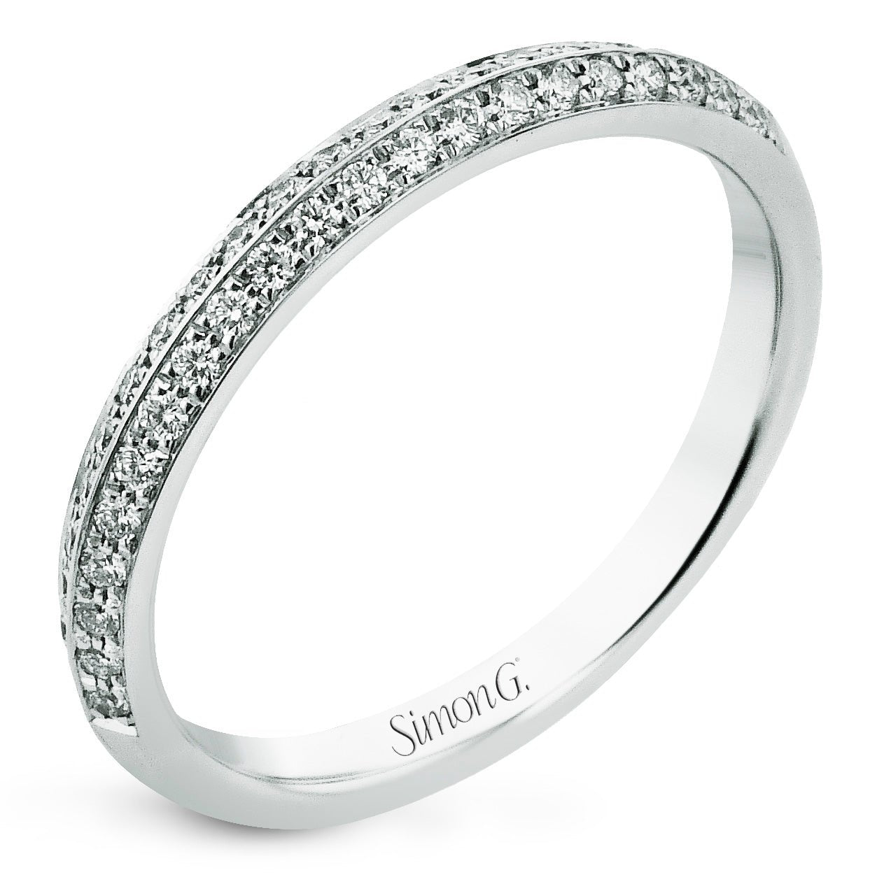 Wedding Band in 18k Gold with Diamonds