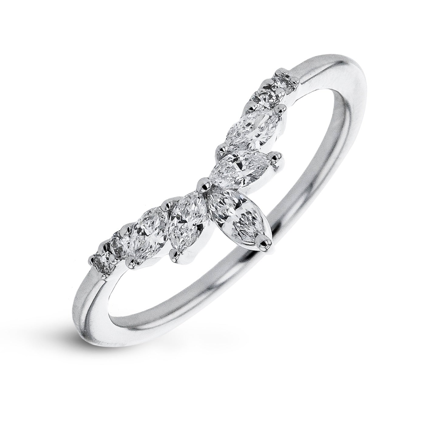 Wedding Band in 18k Gold with Diamonds