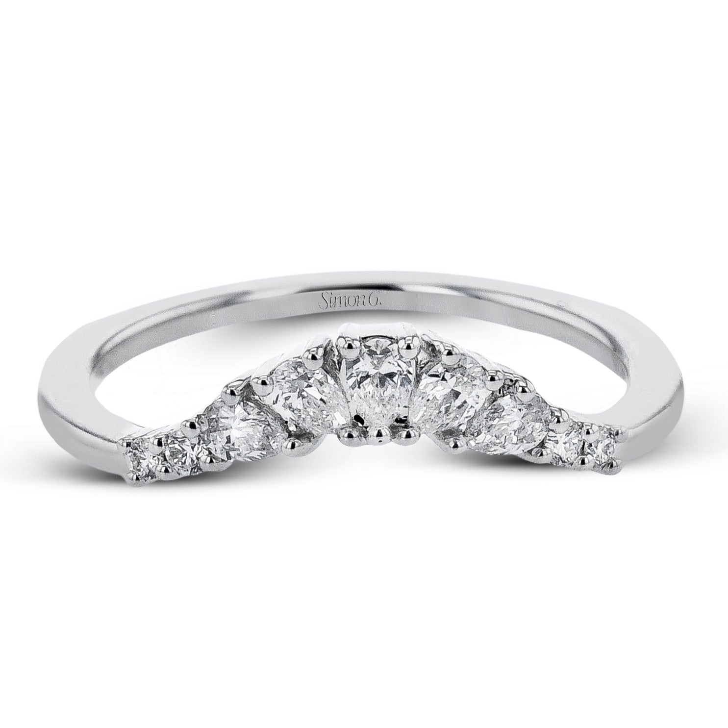 Wedding Band in 18k Gold with Diamonds
