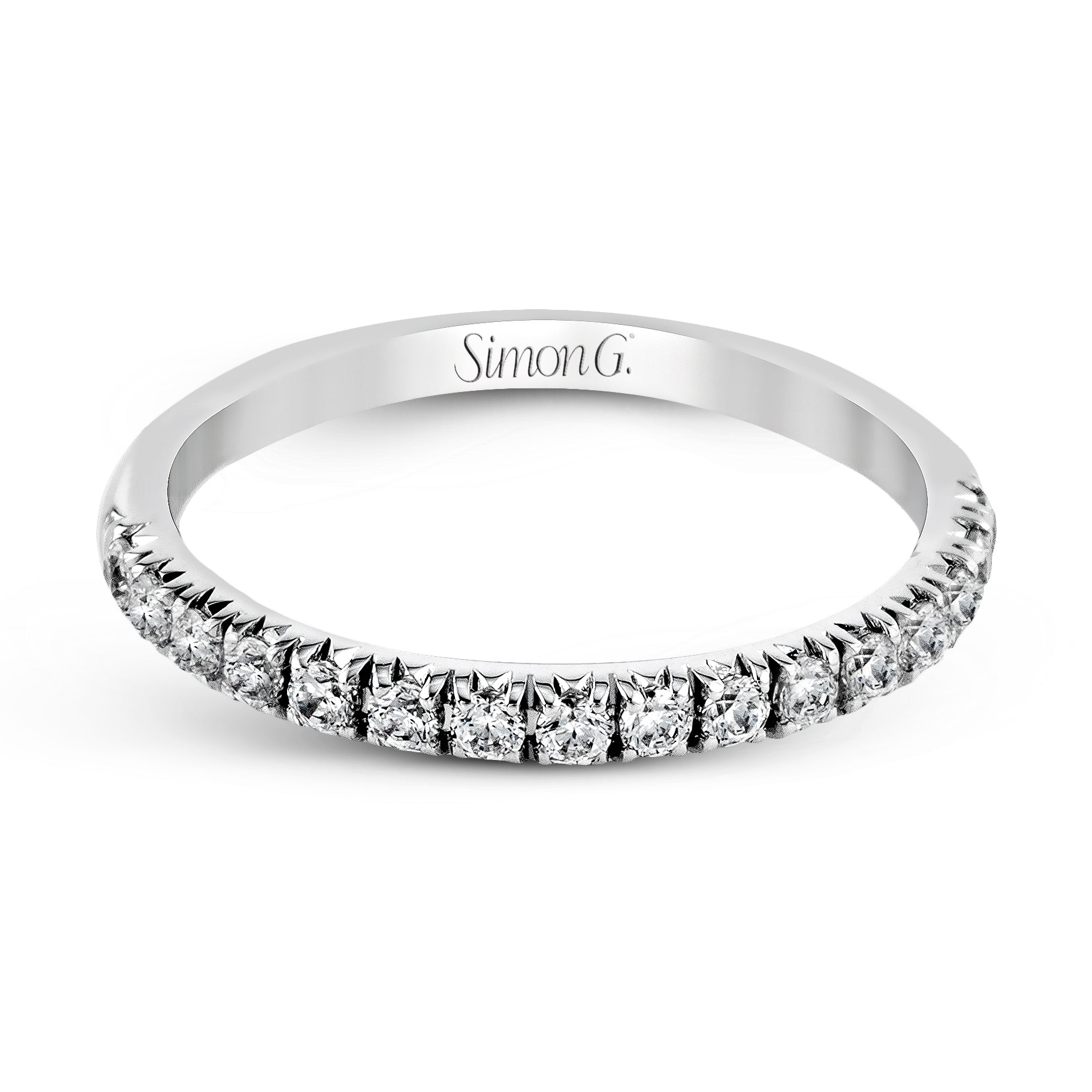 Wedding Band in 18k Gold with Diamonds
