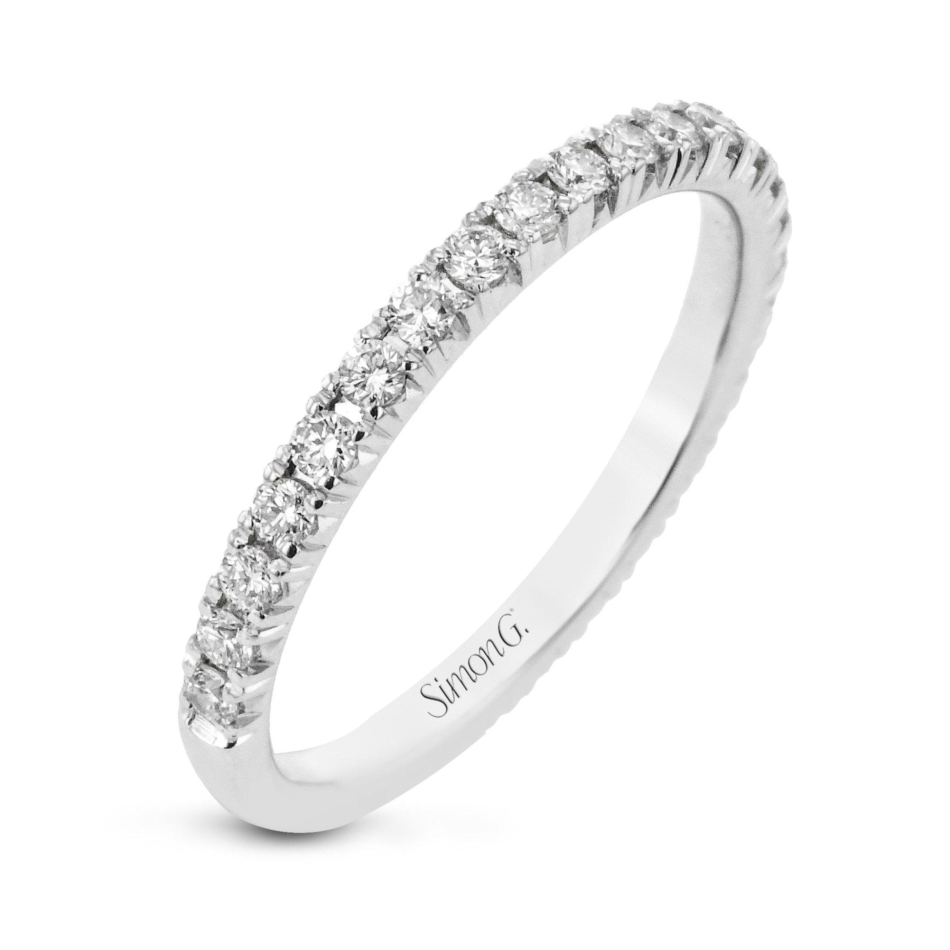 Wedding Band in 18k Gold with Diamonds
