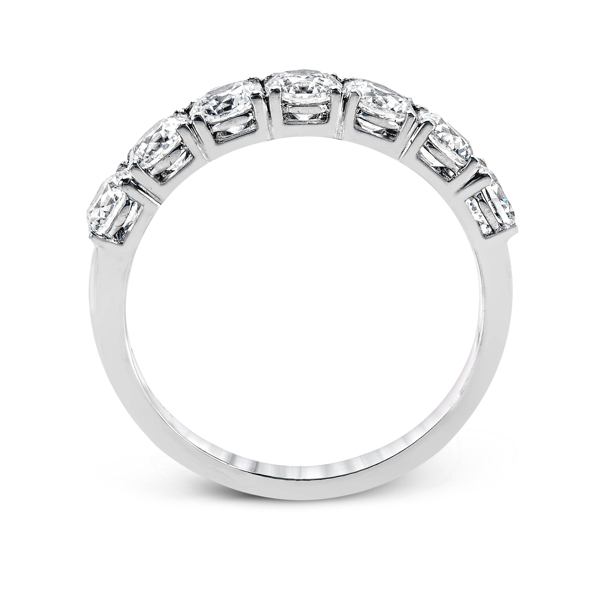 Wedding Band In 18k Gold With Diamonds