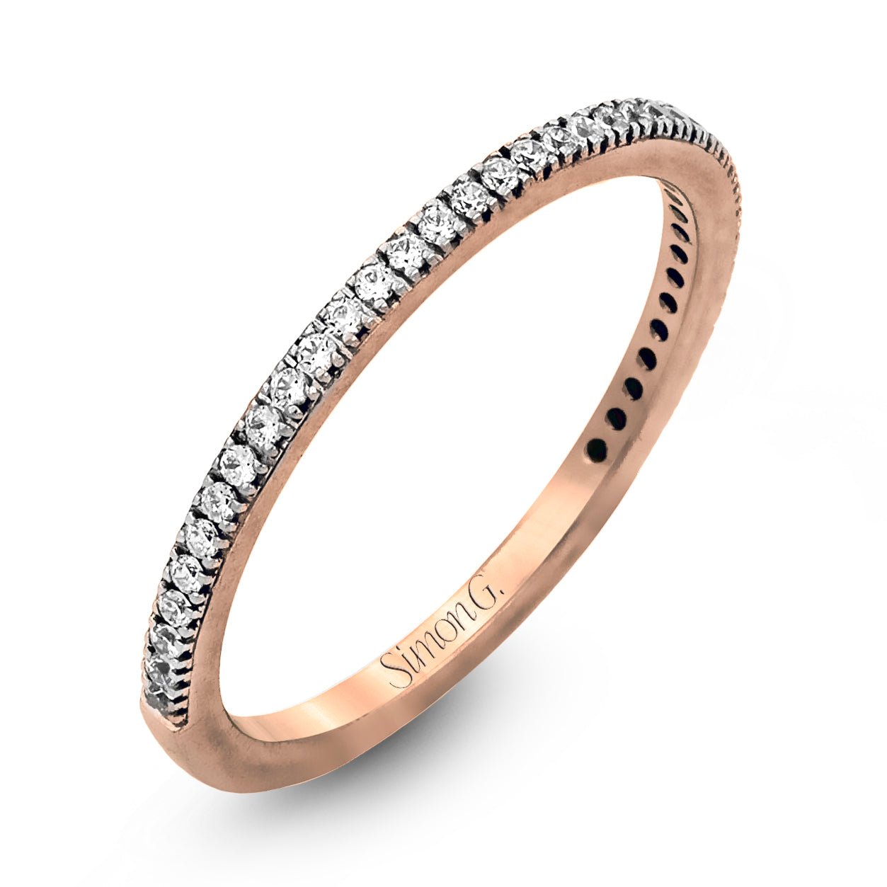 Wedding Band in 18k Gold with Diamonds