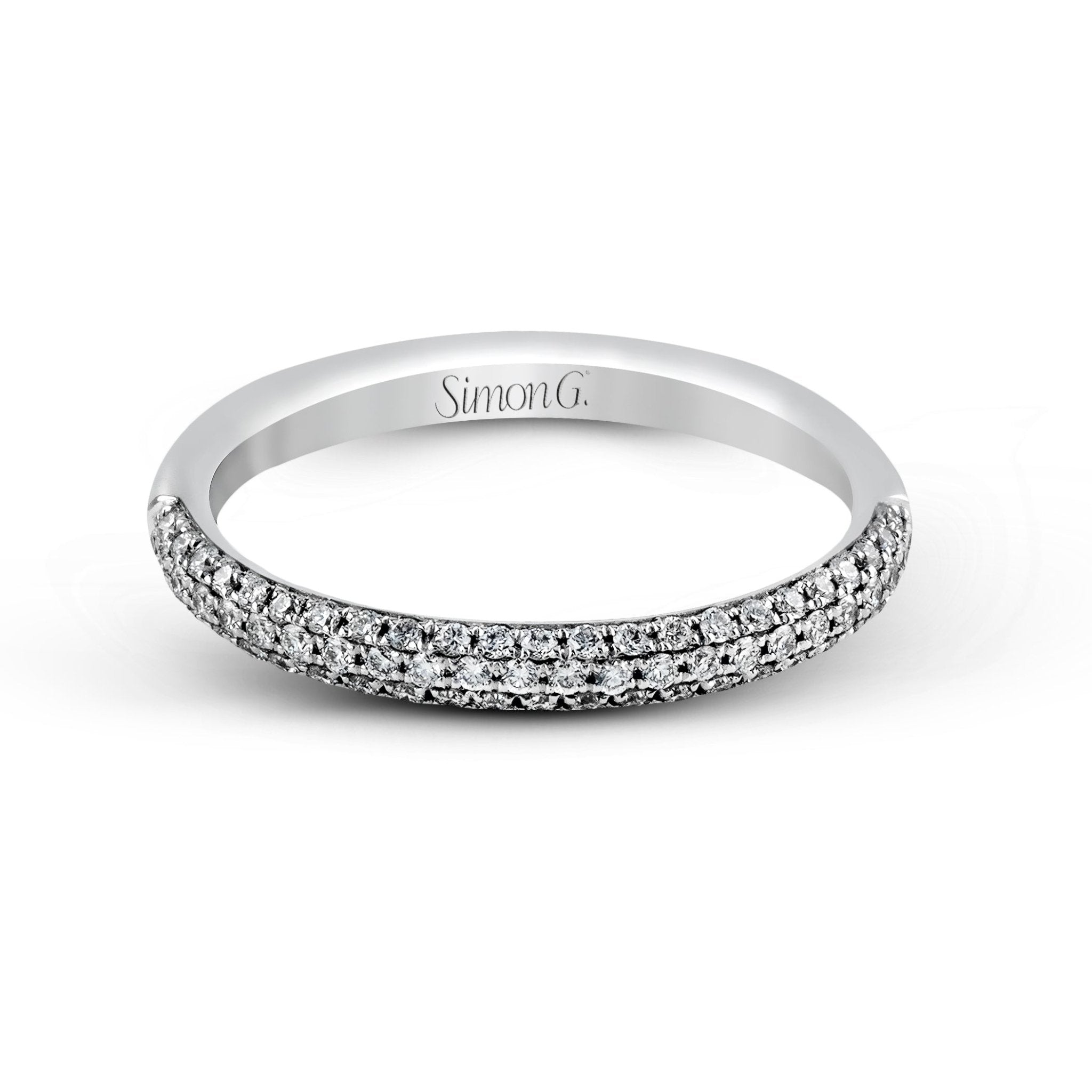 Wedding Band in 18k Gold with Diamonds