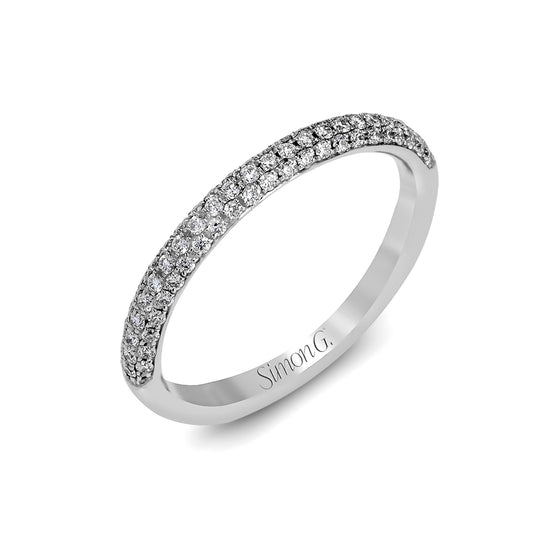 Wedding Band in 18k Gold with Diamonds