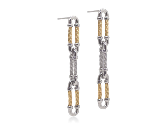 ALOR Stainless Steel Two-tone Precious Metal Earring  03-43-0080-00