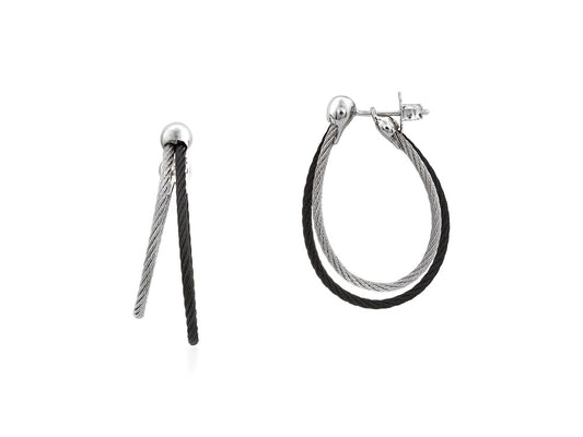 ALOR Stainless Steel Two-tone Precious Metal Earring  03-54-0623-00