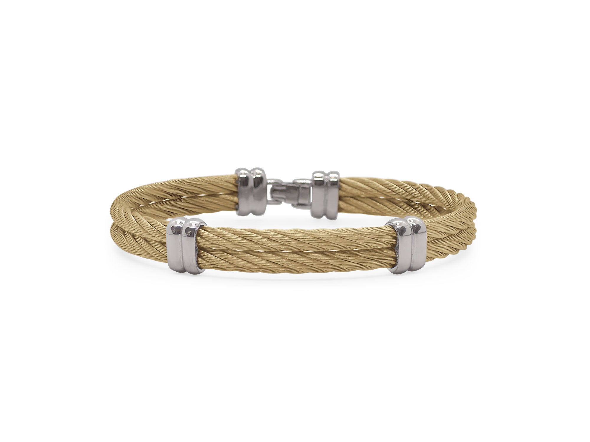 ALOR Men’s Yellow Cable Double Station Bracelet