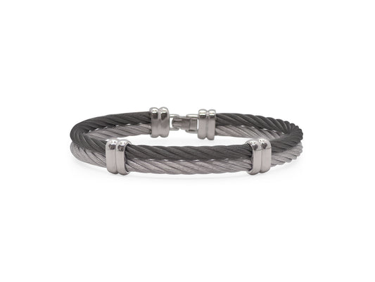 ALOR Stainless Steel Two-tone Precious Metal Bracelet  04-18-6228-00