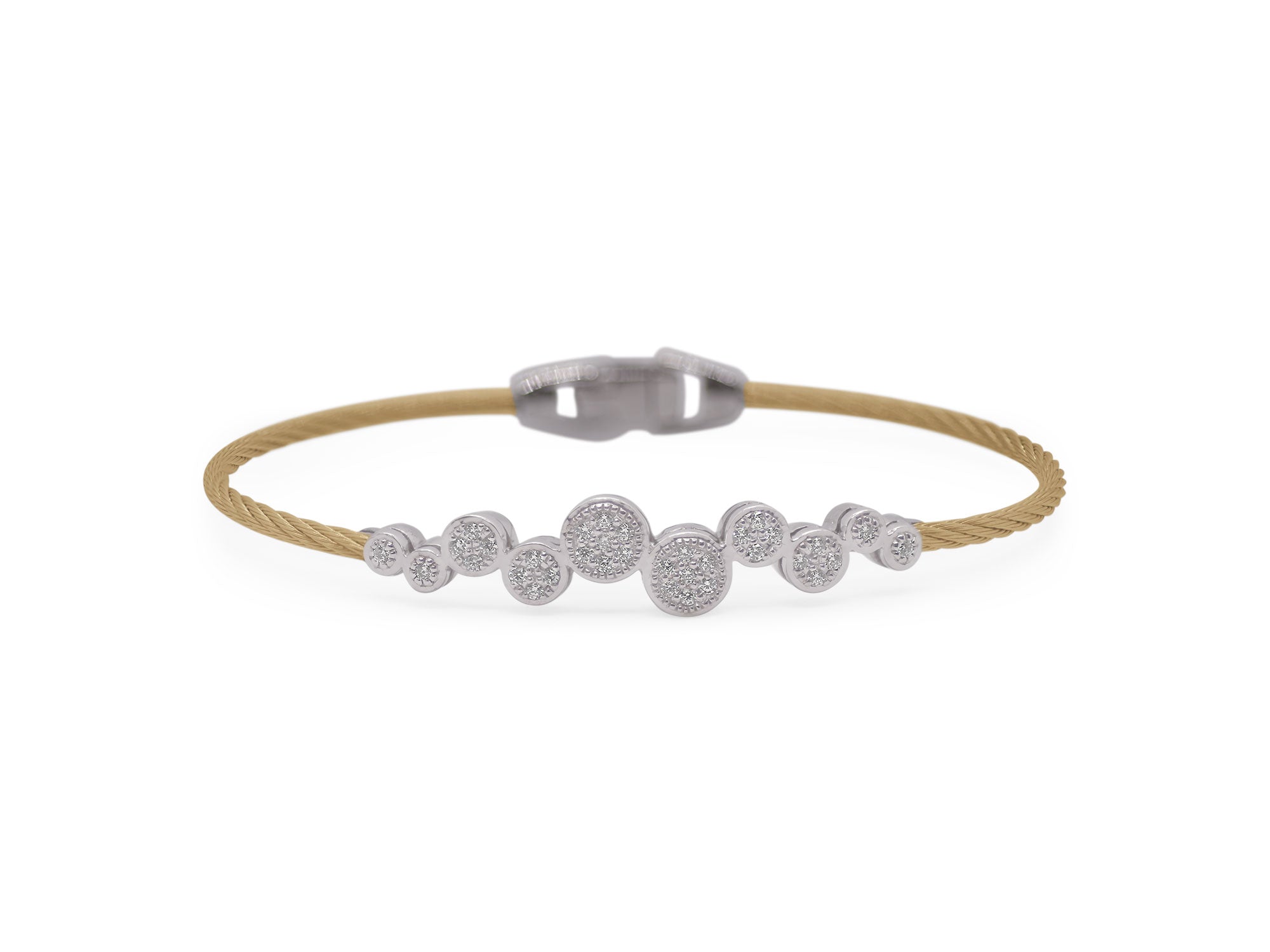 ALOR Yellow Cable Bubble Bracelet with 18kt Gold & Diamonds