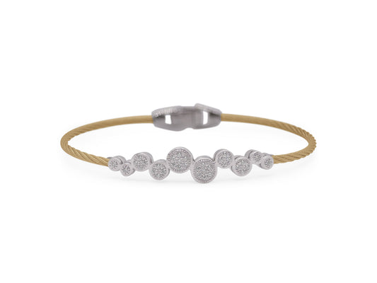 ALOR 18K/Stainless Steel Two-tone Diamond Bracelet  04-37-6222-11