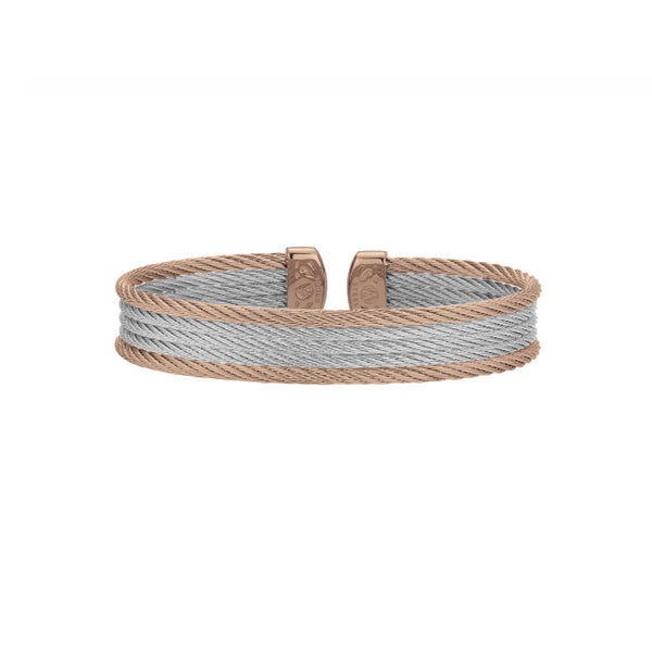 ALOR STEEL Two-tone Precious Metal Bracelet  04-S605-72-CA