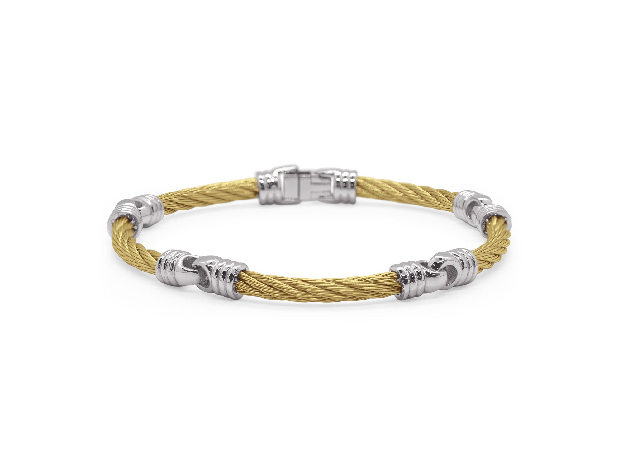 ALOR Men’s Yellow Cable Link Soft Bracelet