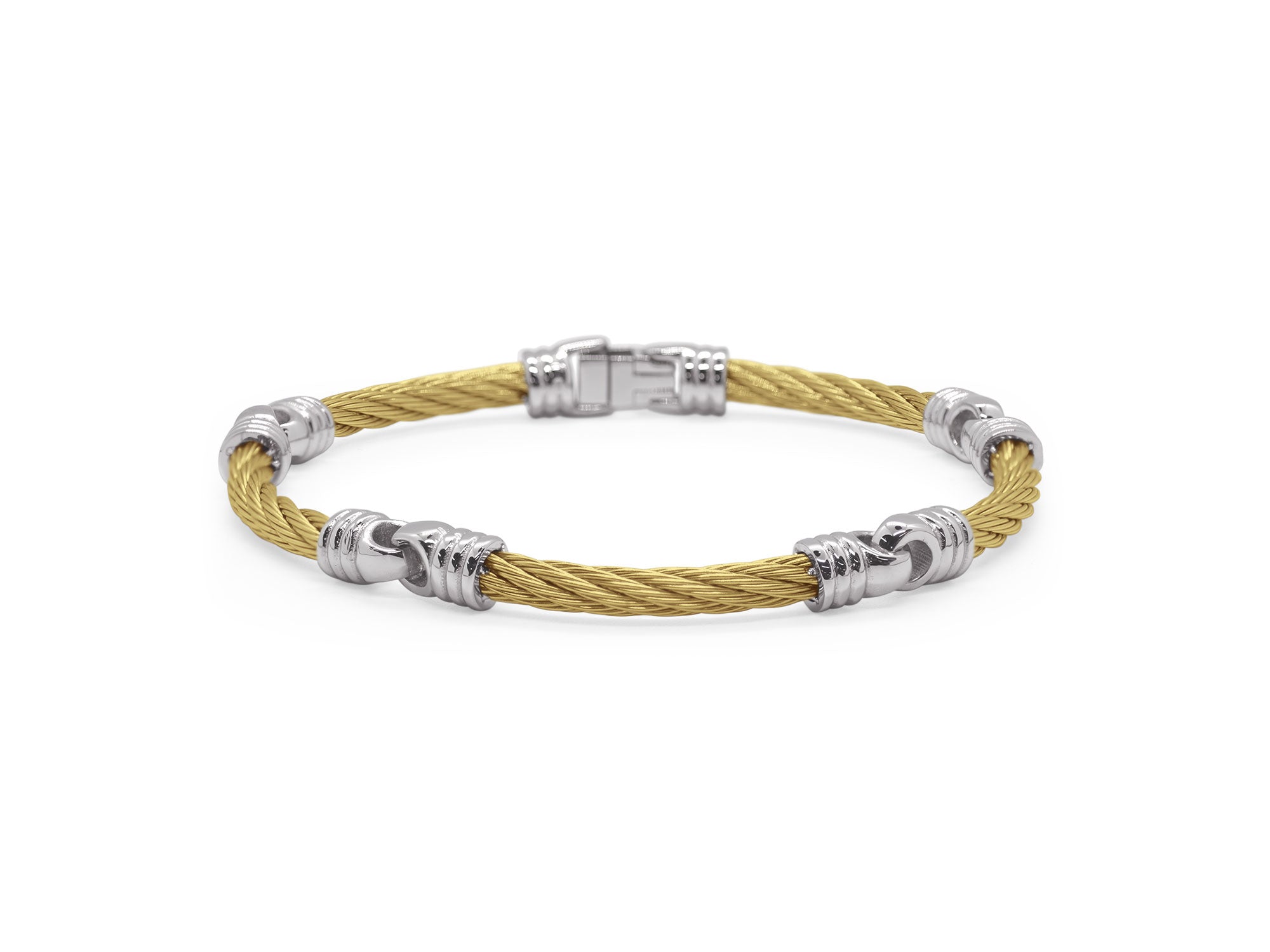 ALOR Men’s Yellow Cable Link Soft Bracelet