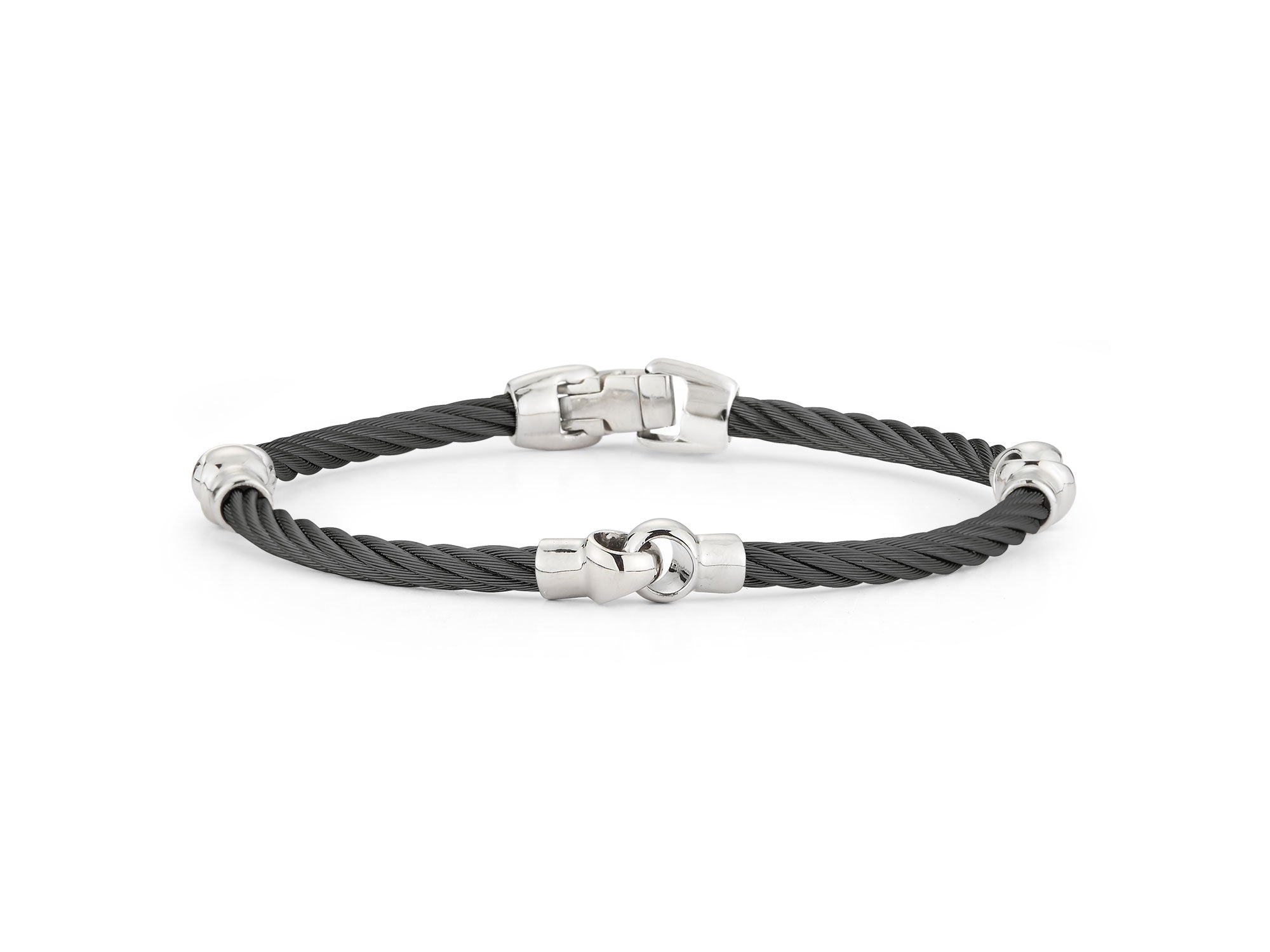 ALOR Black Cable Interlocking Bracelet