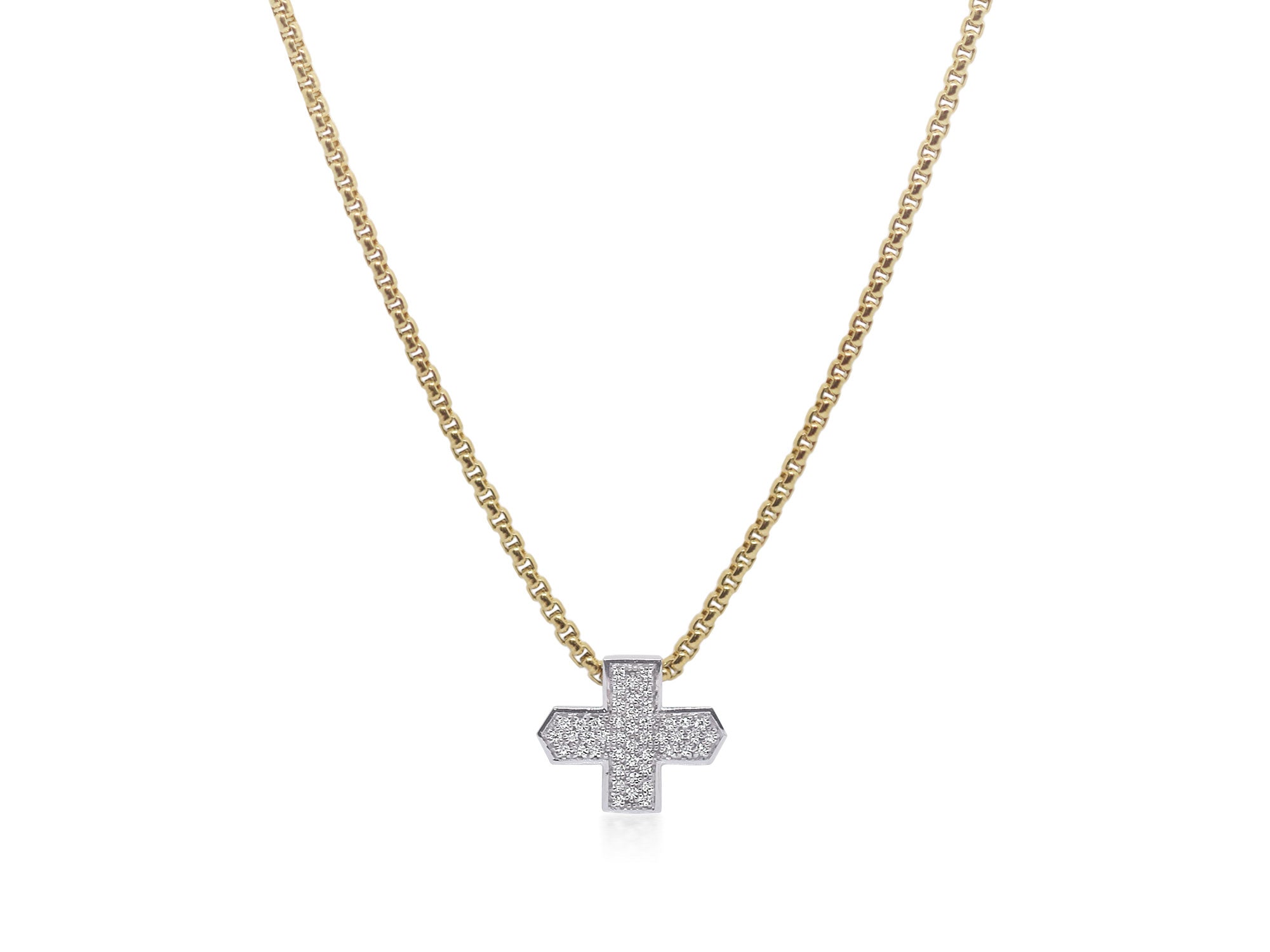 ALOR 14K/Stainless Steel Two-tone Diamond Necklace  08-37-1336-11