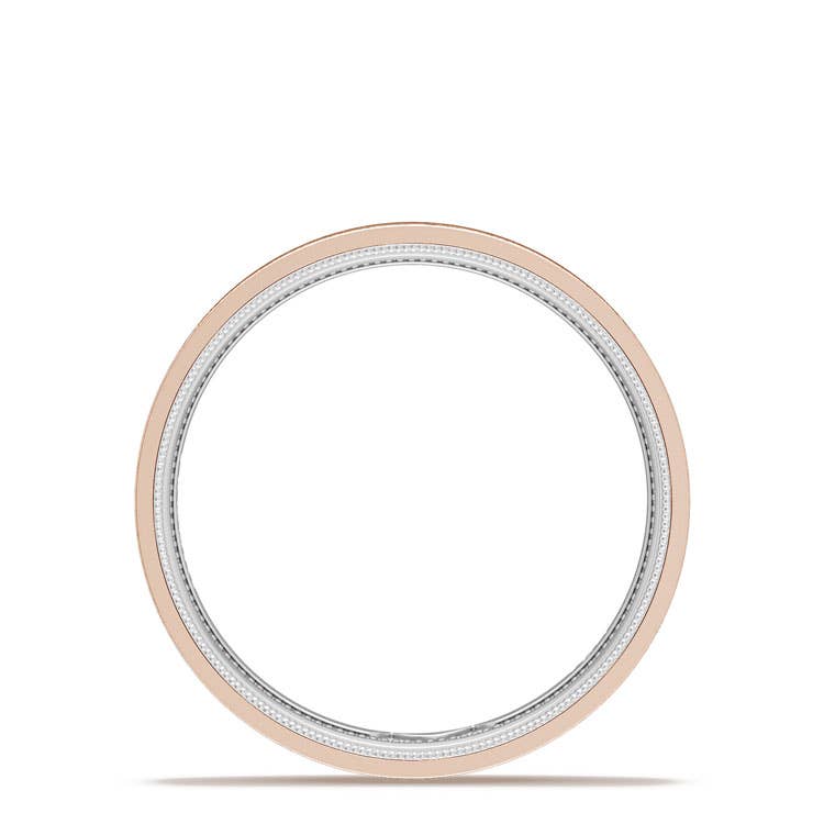 TACORI Couple | Classic Two-Tone Flat Wedding Band in Brushed Finish 15635RWBLG
