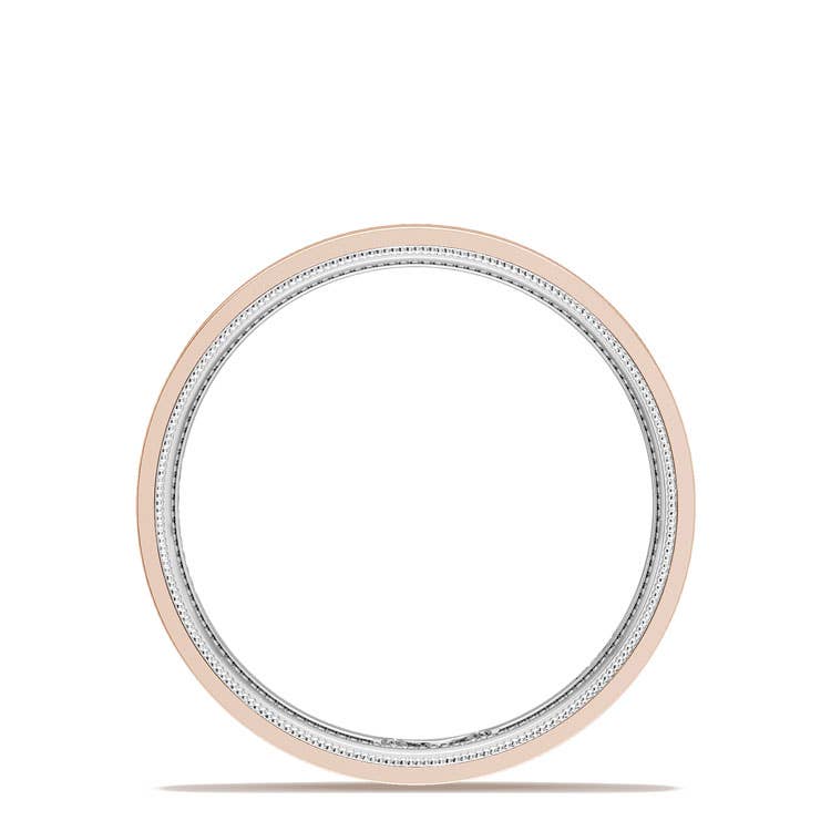 TACORI Couple | Classic Two-Tone Flat Wedding Band in Satin Finish 15635RWSLG