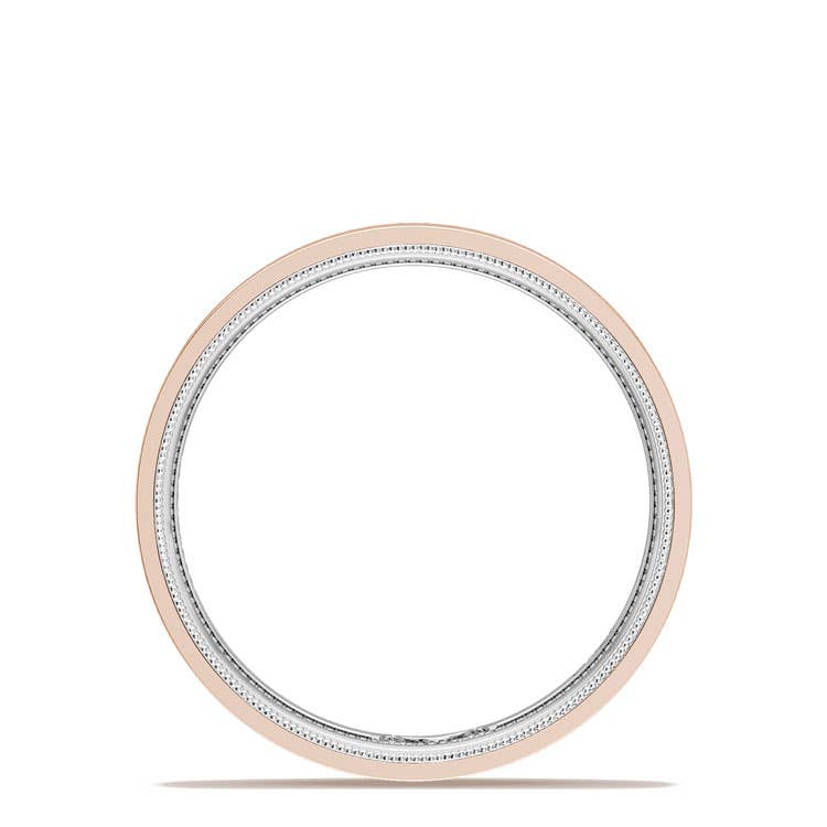 TACORI Couple | Classic Two-Tone Flat Wedding Band in Satin Finish 15635RWSLG