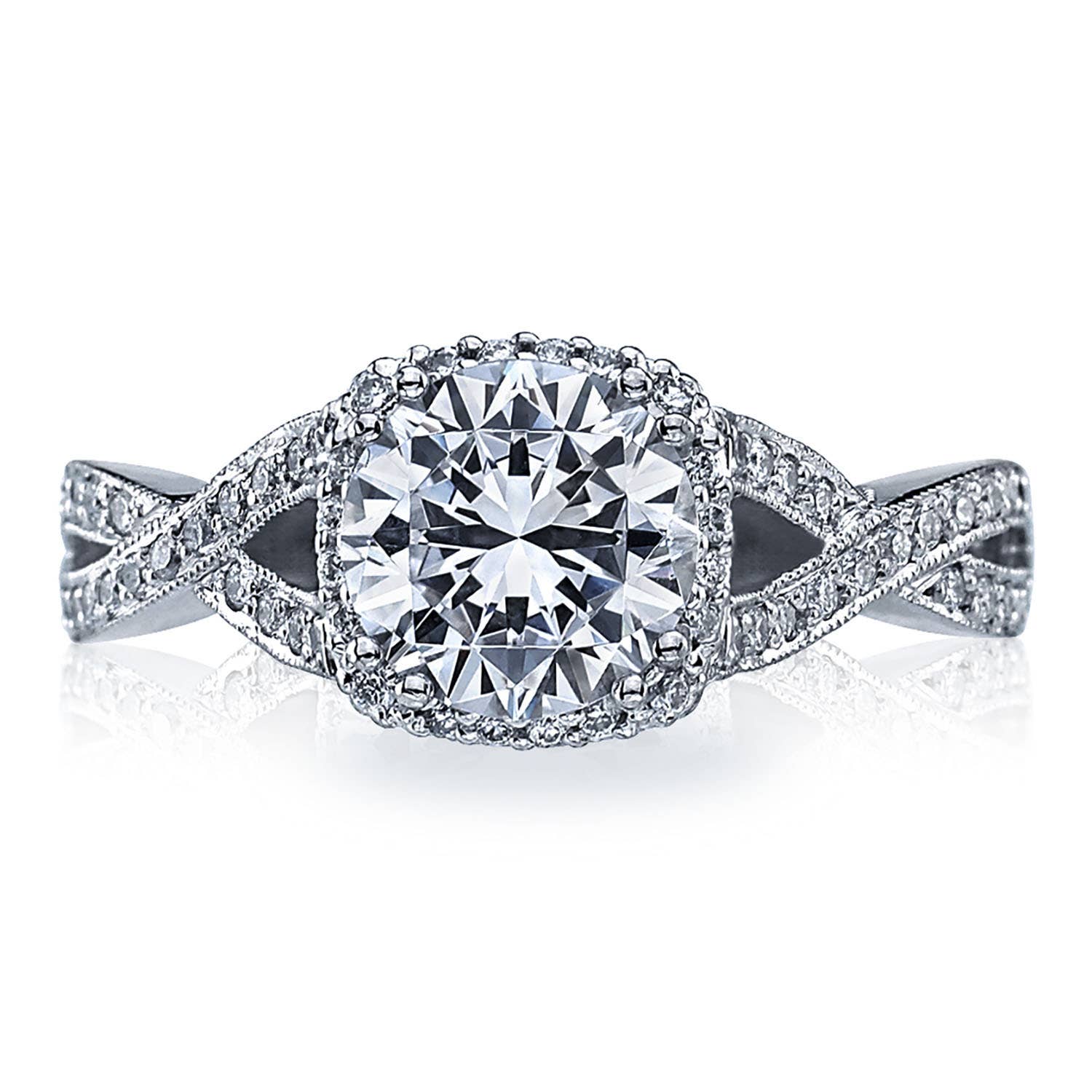 Dantela | Round with Cushion Bloom Engagement Ring 2627RDMD