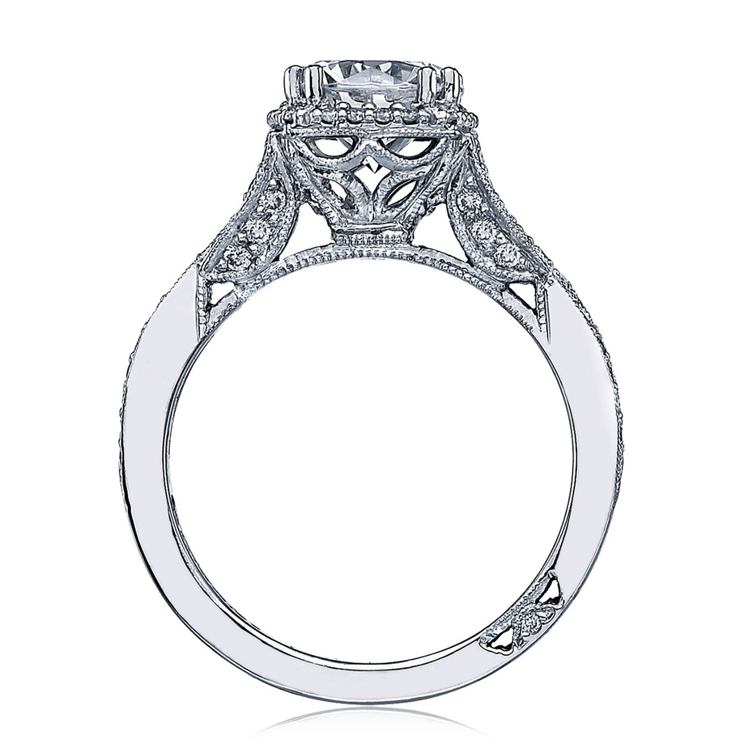 Dantela | Round with Cushion Bloom Engagement Ring 2627RDMD