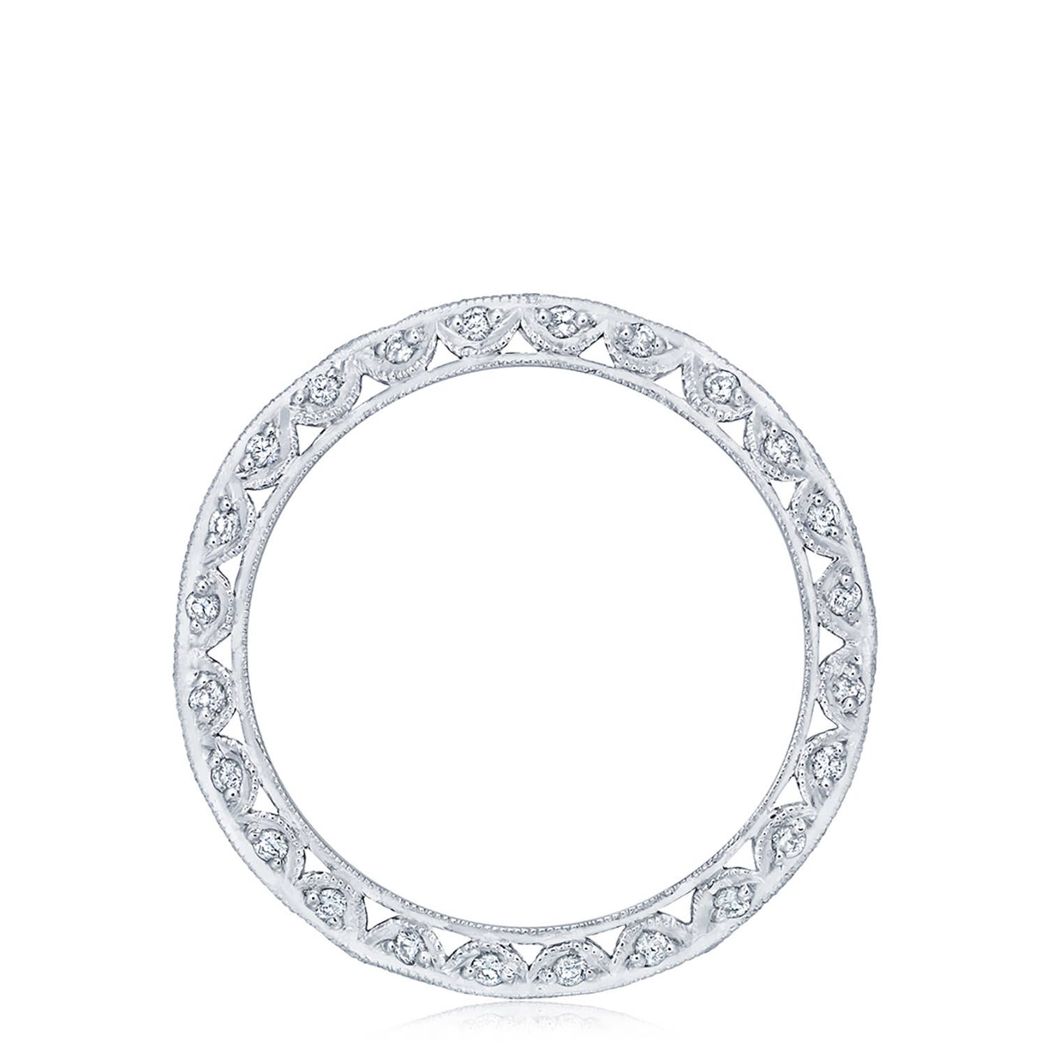 Classic Crescent | Twist with Diamond Accent Wedding Band 2644B