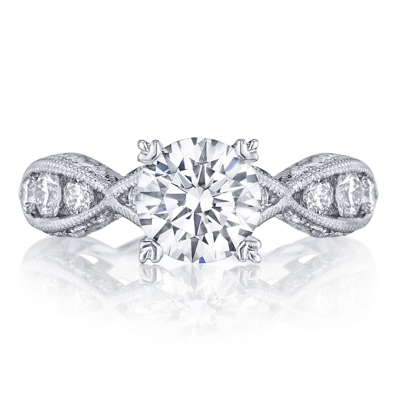 Classic Crescent | Round Solitaire Engagement Ring 2644RD7512