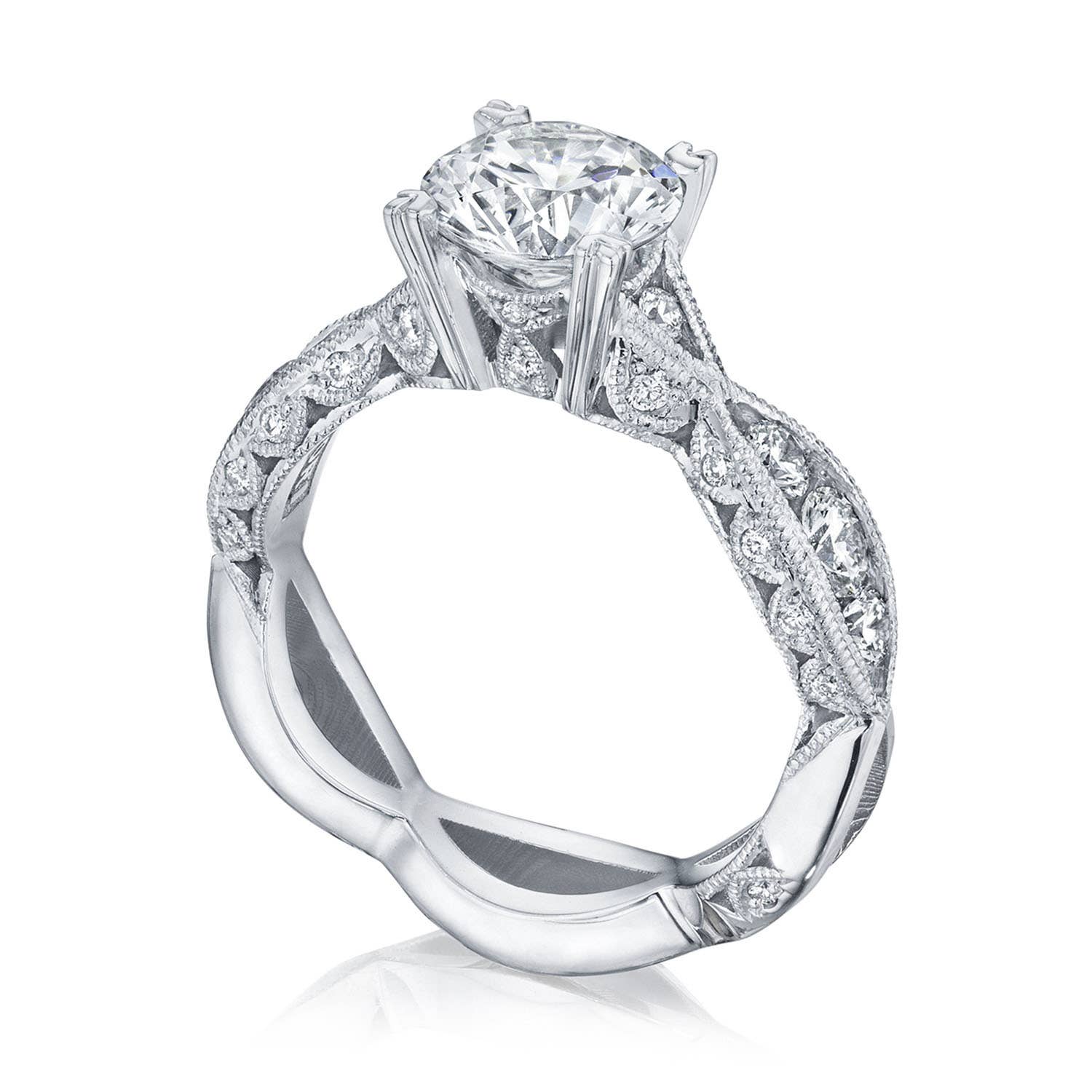 Classic Crescent | Round Solitaire Engagement Ring 2644RD7512