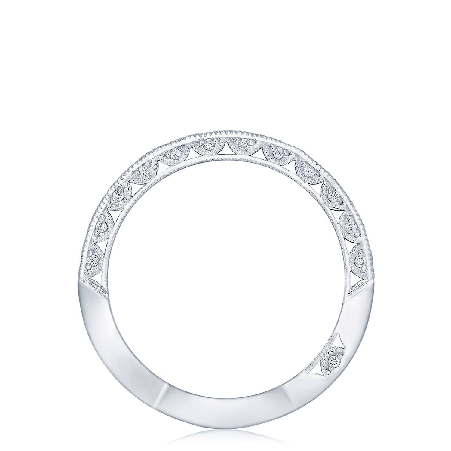 Classic Crescent | Twist with Diamond Accent Wedding Band 2645B12W