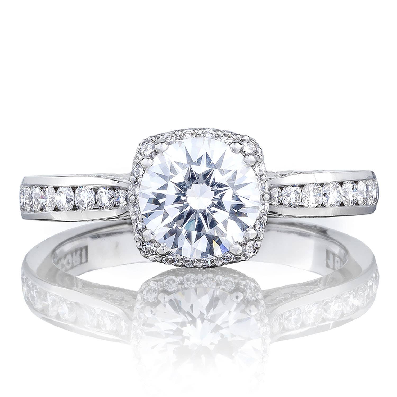 Dantela | Round with Cushion Bloom Engagement Ring 2646-25RDC65