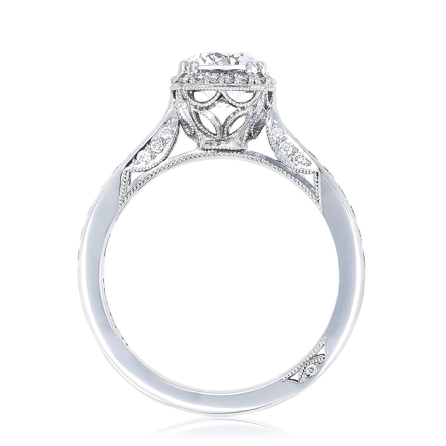 Dantela | Round with Cushion Bloom Engagement Ring 2646-25RDC65