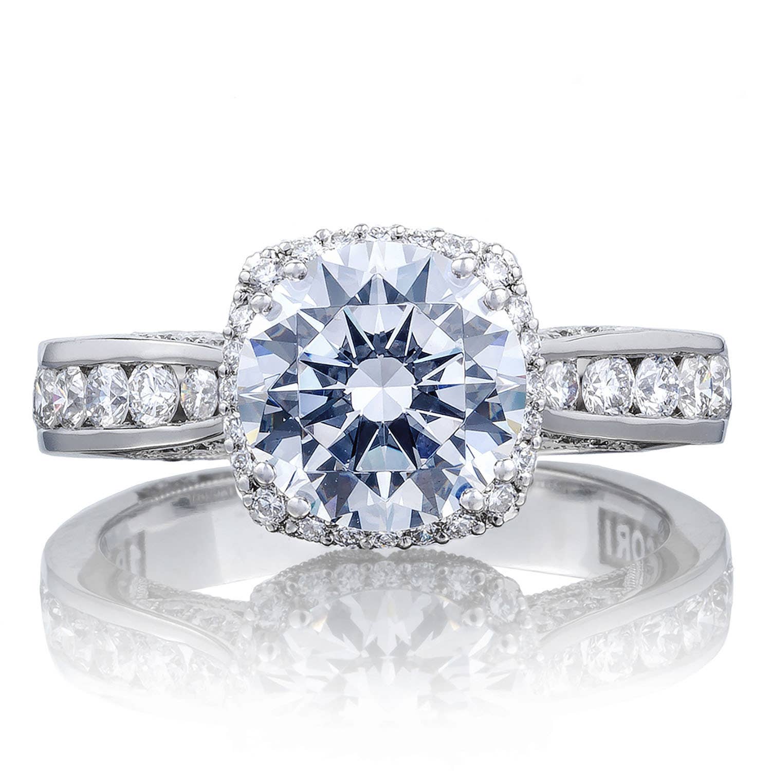 Dantela | Round with Cushion Bloom Engagement Ring 2646-35RDC8