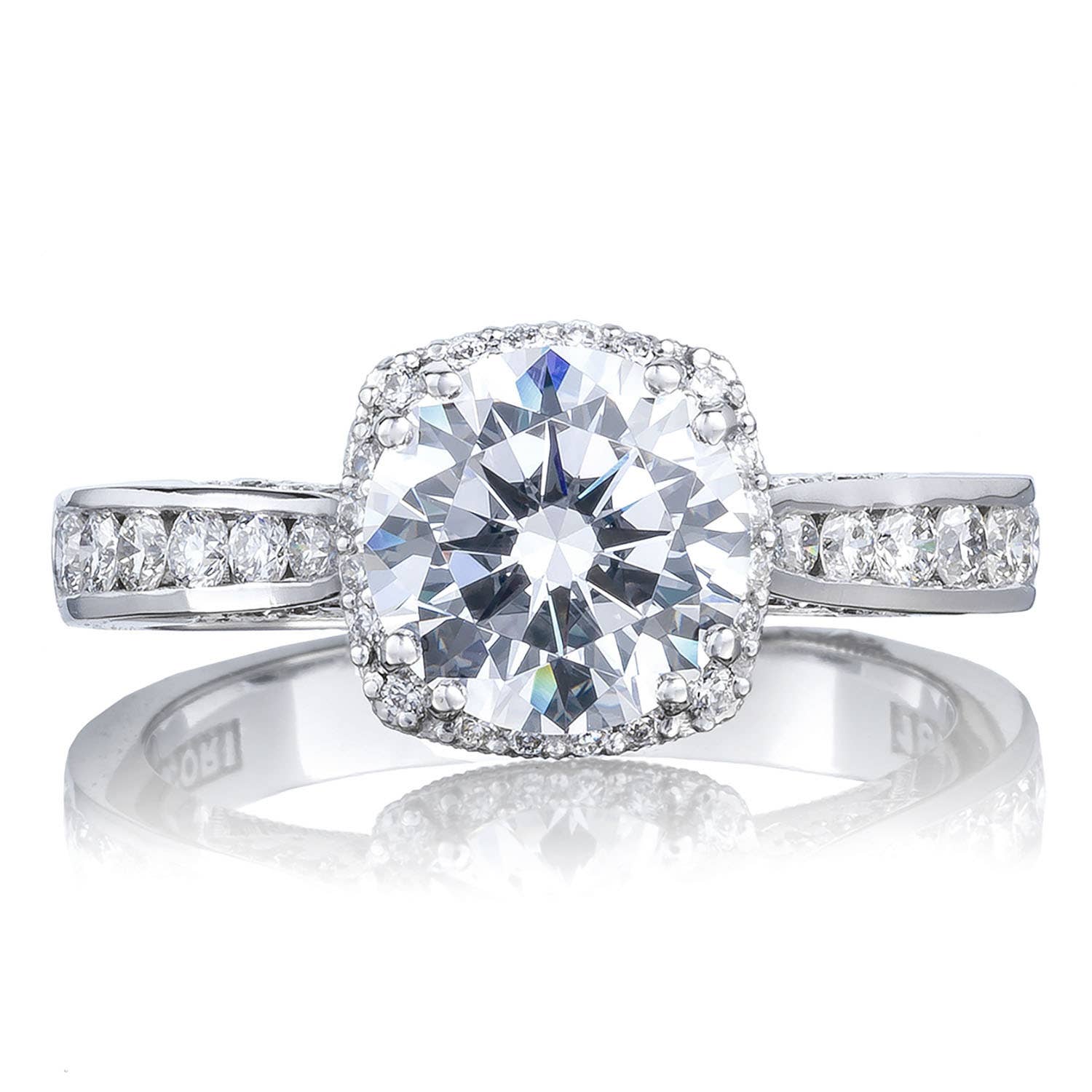 Dantela | Round with Cushion Bloom Engagement Ring 2646-3RDC75