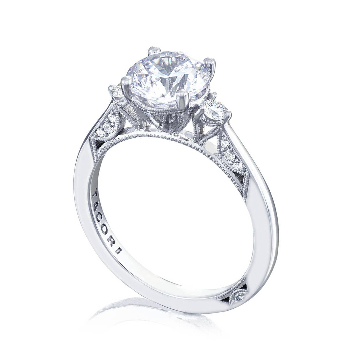 Simply TACORI | Round 3-Stone Engagement Ring 2656RD6